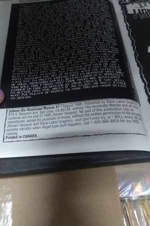 Johnny The Homicidal Maniac Issue 1 image number 1