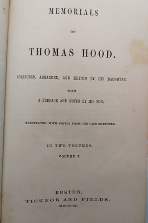 Memorials of Thomas Hood image number 1