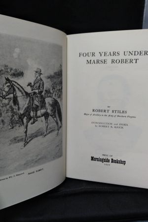 Four Years Under Marse Robert image number 1