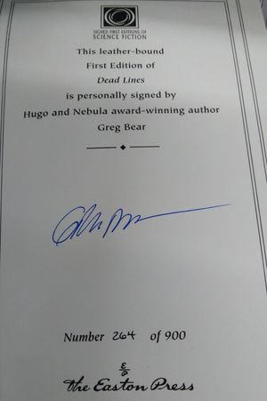 Dead Lines Signed First Edition image number 1