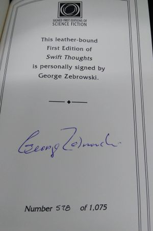 Swift Thoughts Signed First Edition image number 0