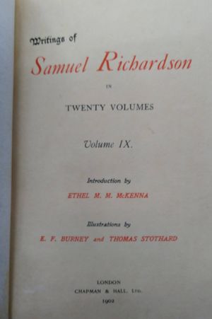 The Writings of Samuel Richardson, Incomplete in 18 volumes image number 2