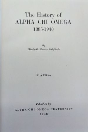 The History of Alpha Chi Omega, 1885-1948 image number 0
