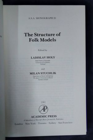 The Structure of Folk Models (A.S.A. Monograph 20) image number 1