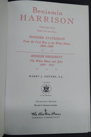 Benjamin Harrison Hoosier Statesmman; Benjjamin Harrison Hoosier President image number 2