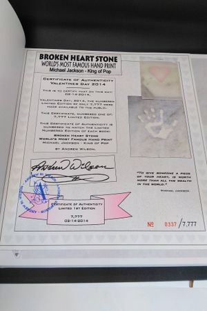 Broken Heart Stone, World's Most Famous Handprint, Michael Jackson - King of Pop image number 1