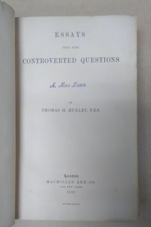 Essays Upon Some Controverted Questions image number 1