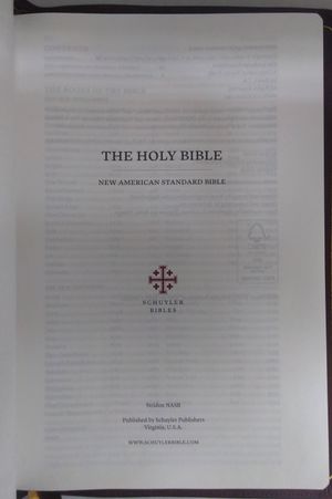 Holy Bible NAS image number 1