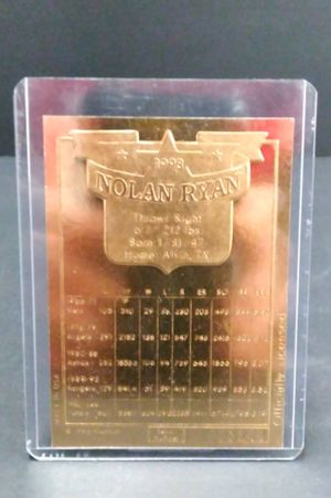 Nolan Ryan Express 27th Anniversary Double Gold MLB Baseball Card image number 1
