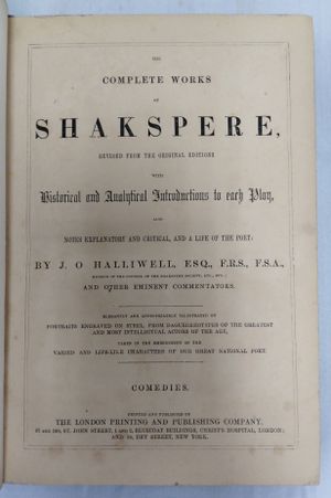 The Complete Works of Shakspere [Shakespeare] Revised From the Original Editions with Historical and Analytical Introductions to Each Play image number 2