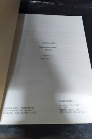 Growing Pains First Draft Script Season 4 Episode 6 (Homecoming Queen) Signed by Alan Thicke image number 1