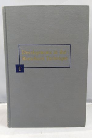 Developments to the Rorschach Technique in 2 Volumes image number 0