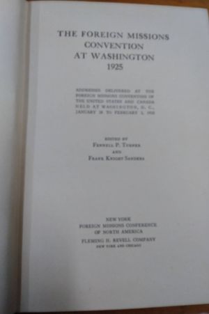 The Foreign Missions Convention at Washington 1925 image number 1