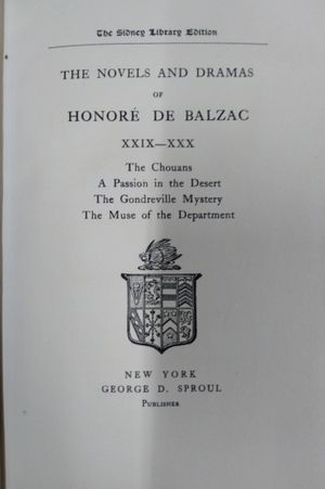 The Works of Honore de Balzac XXIX-XXX image number 1