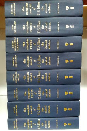 The Complete Prose of T.S. Eliot: The Critical Edition image number 1