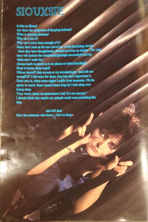 Siouxsie and the Banshees 1986 US Tour Program image number 1