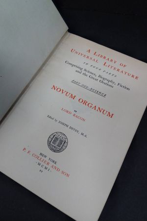 A Library of Universal Literature Part I Vol. 22 Novum Organum image number 0
