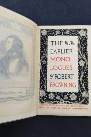 The Earlier Monologues of Robert Browning  image number 0