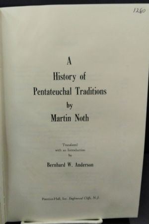 History of Pentateuchal Traditions image number 1