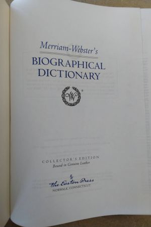 Merriam Websters Biographical Dictionary image number 1