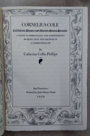 Cornelius Cole: California Pioneer and United States Senator image number 1