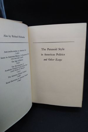 The Paranoid Style in American Politics and Other Essays  image number 1