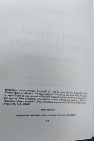 Historical Consciousness; or, The Remembered Past image number 1