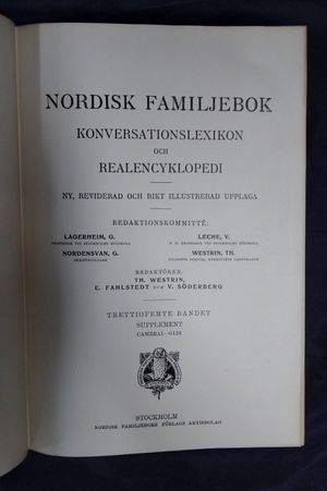 Nordisk Familjebok Konversationslexikon Och Realencyklopedia vol. 35 image number 1