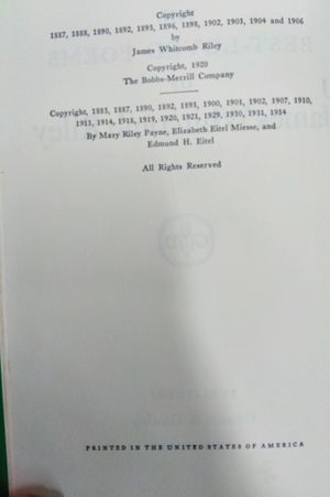 The Best-Loved Poems of James Whitcomb Riley image number 1