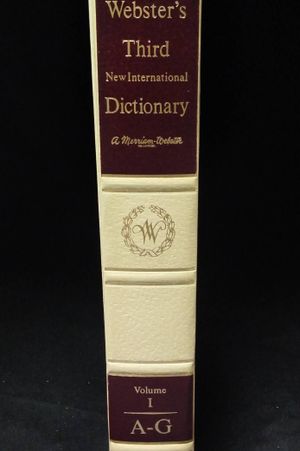 Webster's Third New International Dictionary of the English Language: Volume I, A - G image number 1