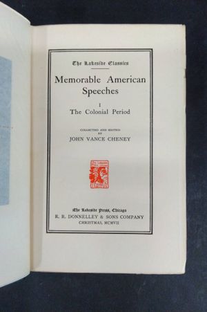 Memorable American Speeches I: The Colonial Period image number 2