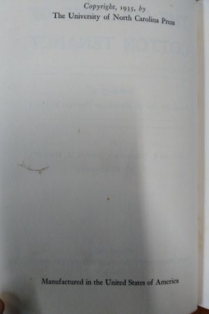 The Collapse of Cotton Tenancy: Summary of Field Studies and Statistical Surveys 1933-35 image number 2
