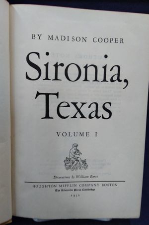 Sironia, Texas Volume I image number 1