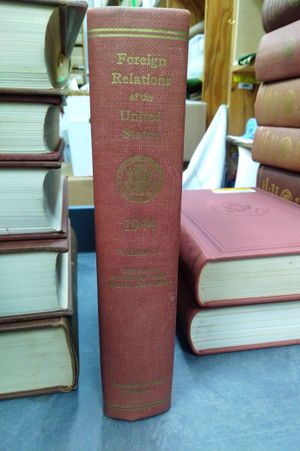 Foreign Relations of the United States: Diplomatic Papers, 1944, General: Economic and Social Matters, Volume II image number 1