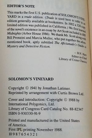Solomon's Vineyard image number 1