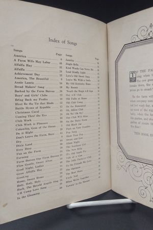Waseca Country Farm Organization and 4-H Club Song Book image number 1