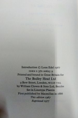 Bodley Head Henry James: v. 3 image number 1