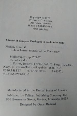 Robert Potter: Founder of the Texas Navy image number 2