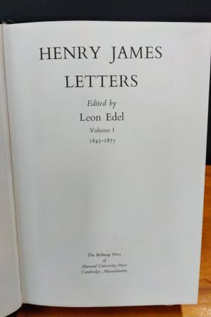 Henry James Letters 1843-1875 image number 1