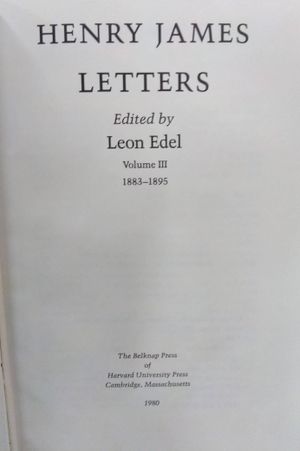 Henry James Letters image number 1