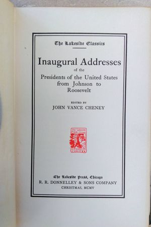 Inaugural Addresses of the Presidents of the United States from Johnson to Roosevelt image number 0