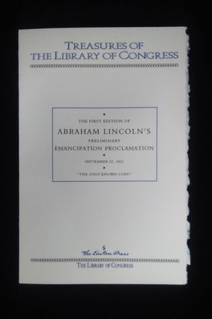 Preliminary Emancipation Proclamation image number 1