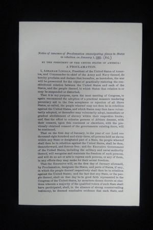 Preliminary Emancipation Proclamation image number 2