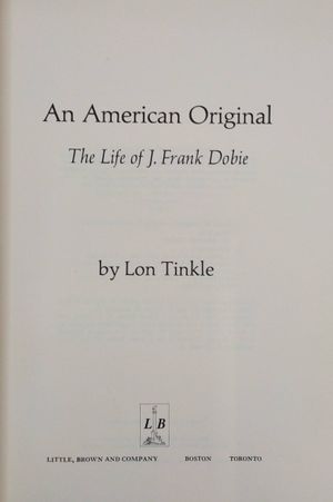 An American Original: The Life of J. Frank Dobie image number 1