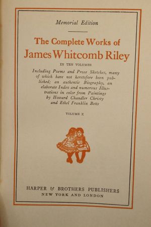 The Complete Works of James Whitcomb Riley Volume X image number 1