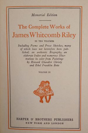 The Complete Works of James Whitcomb Riley Volume IX image number 1
