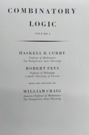 Combinatory Logic Volume One image number 0
