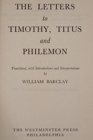 The Letters of Timothy, Titus and Philemon image number 1