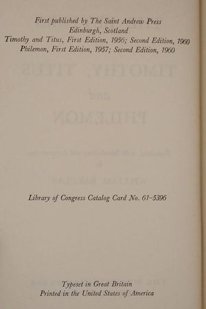 The Letters of Timothy, Titus and Philemon image number 2