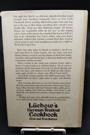 Luchow's German festival cookbook image number 1